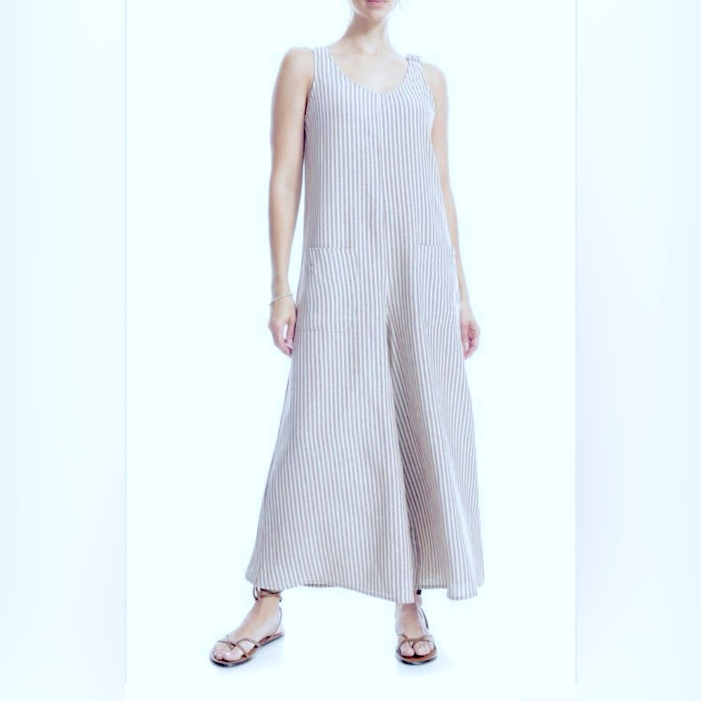 Max Studio Striped Wide Leg Jumpsuit XL